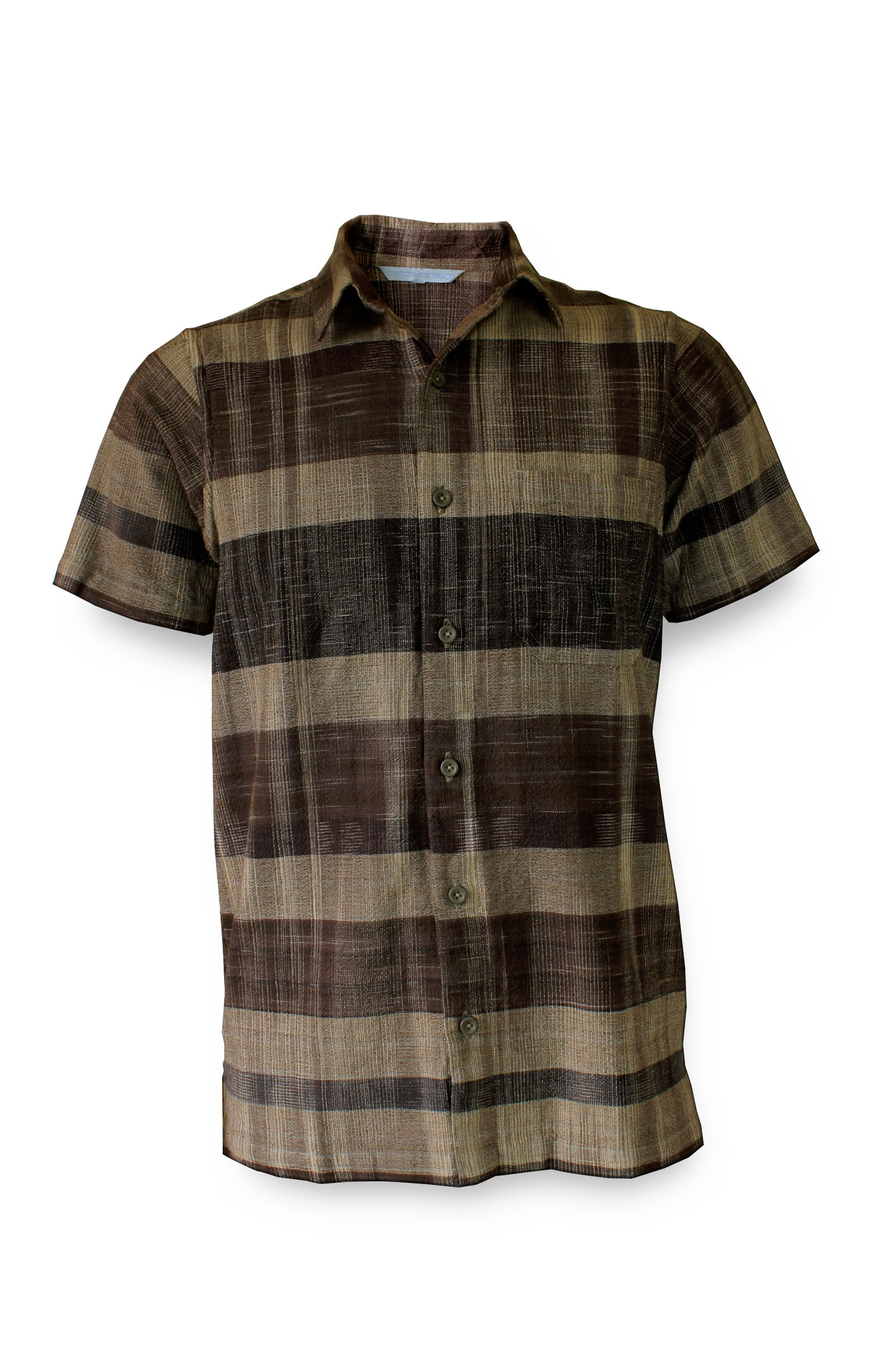 Principal Tee (brown handwoven cotton) - The Transient Design